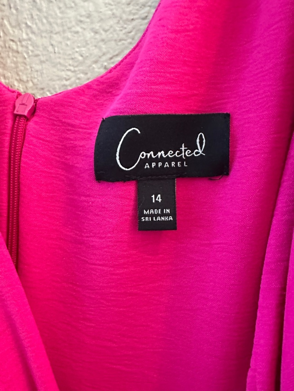 Connected Apparel dress high low Barbie pink size 14 - Picture 4 of 4